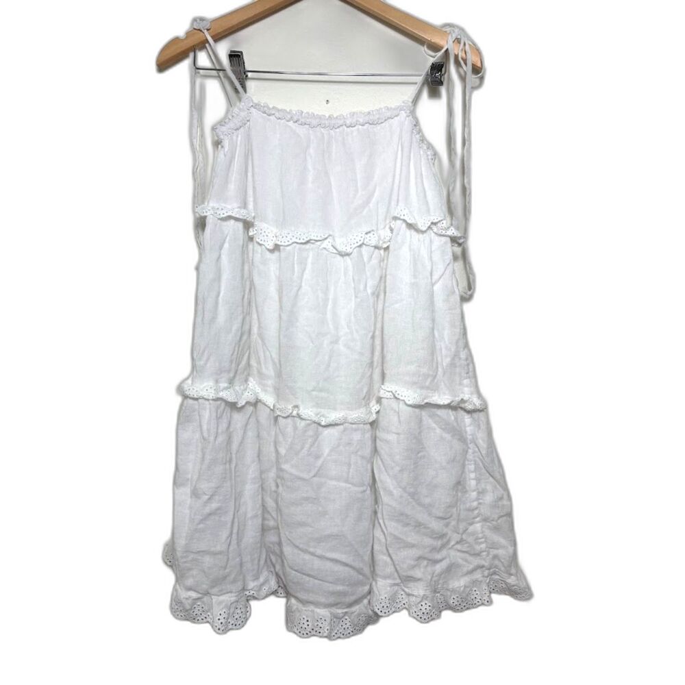 Rails Dress Women's Size Small White Caralyn Babydoll Mini LWD Bridal Eyelet - Picture 2 of 7